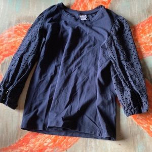 Navy 3/4 sleeve blouse